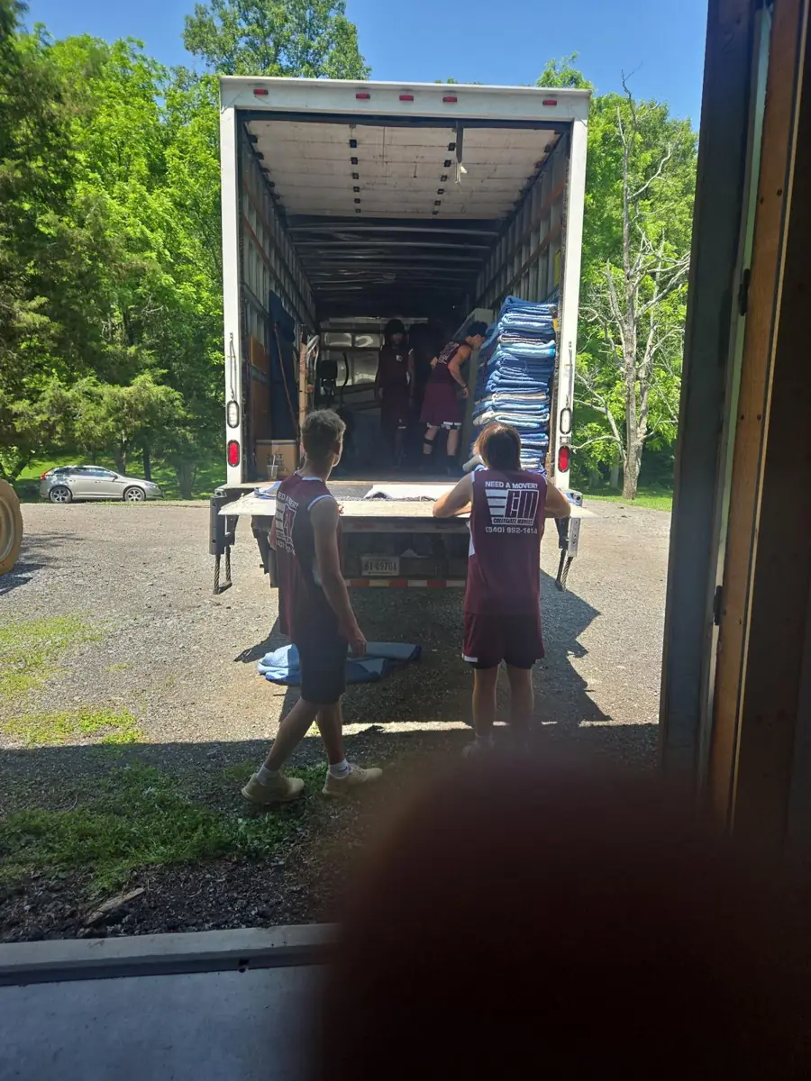 Movers in Blacksburg VA loading a truck for a home move